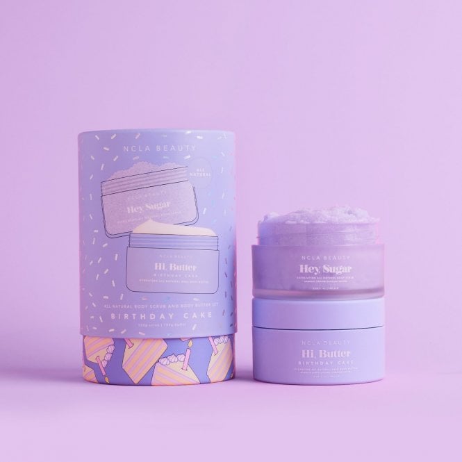 NCLA Birthday Cake Body Scrub + Body Butter Set (Discovery Set 100 ml each)