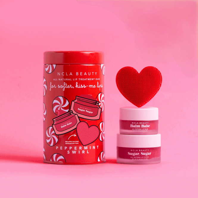 NCLA Peppermint Swirl Lip Care Duo + Lip Scrubber