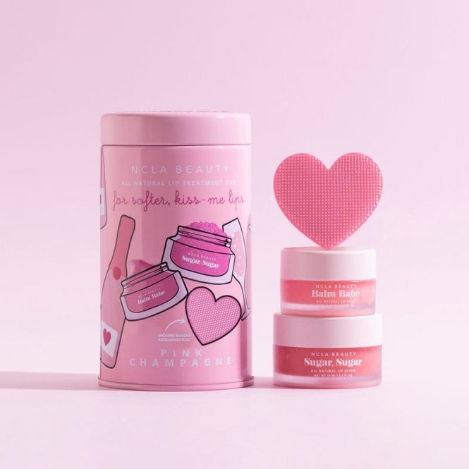 NCLA Pink Champagne Lip Care Duo + Lip Scrubber