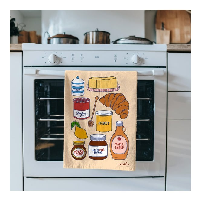 Neesh Home Breakfast Sauces Tea Towel