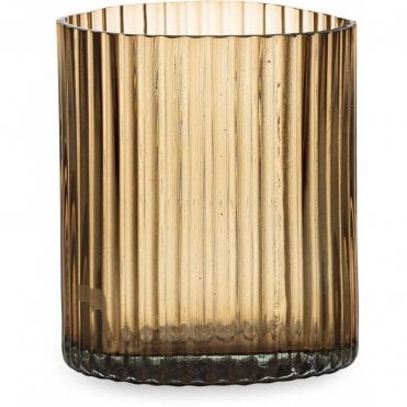 Malana Recycled Glass Candle Holder - Smoke Brown - Large