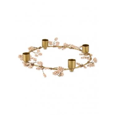 Tanu Mango Wood Beaded Candle Holder