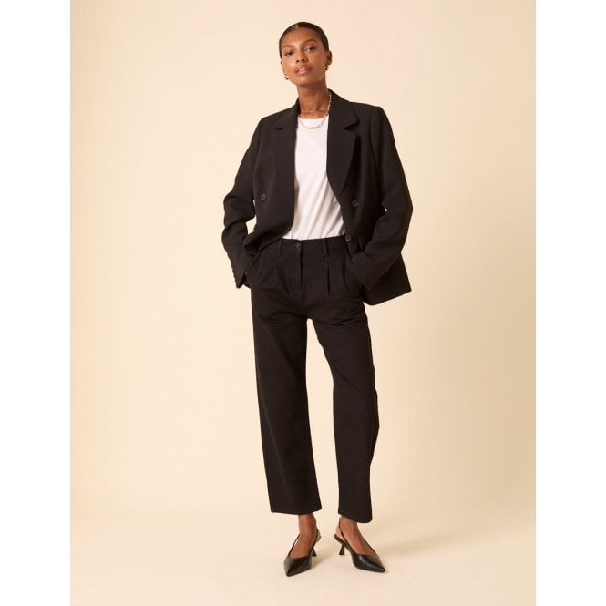 Nobody's Child High Rise Pleated Straight Leg Jeans