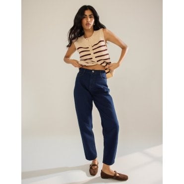 High Rise Putney Barrel Leg Jeans