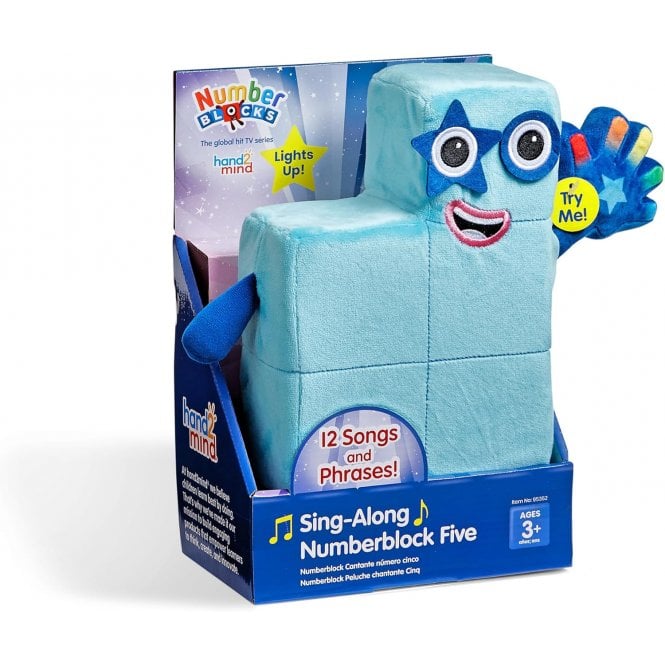Numberblocks Learning Resources Sing-Along Numberblock Five Plush Interactive Toy