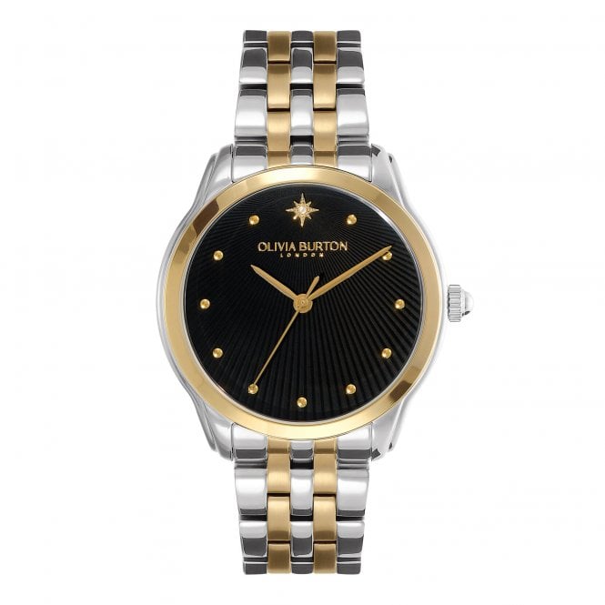 Olivia Burton Celestial - 36mm Starlight Black & Two Tone Bracelet Watch
