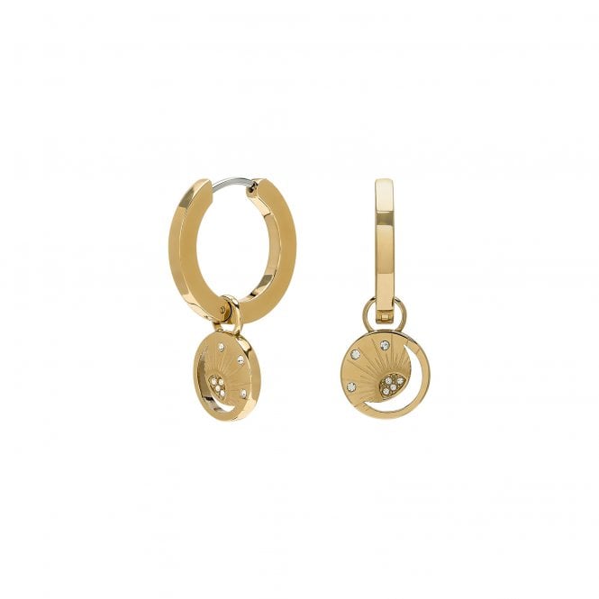 Olivia Burton Celestial - Celestial Sun Gold Plated Hoop Earrings