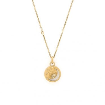 Celestial - Celestial Sun Gold Plated Pendant Necklace
