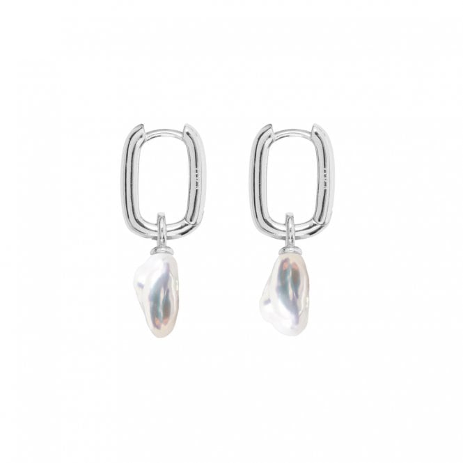 ORA AETIA Keshi Pearl Hoop Earrings - 925 Sterling Silver