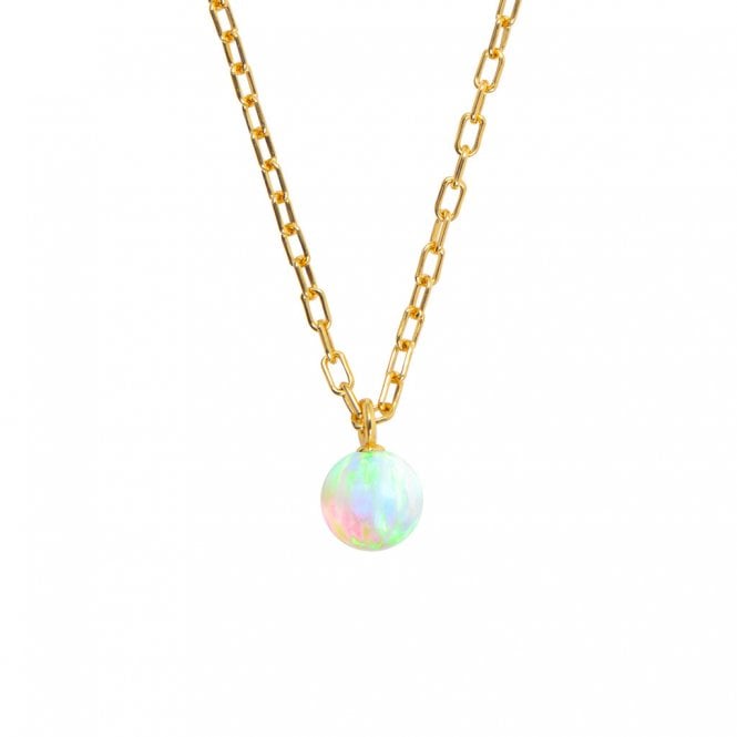 ORA ORBIA Small Sea Opal 8mm Pendant - 14ct Gold Filled