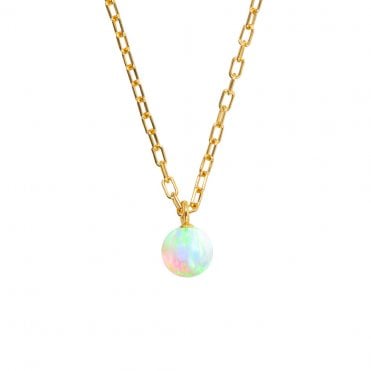 ORBIA Small Sea Opal 8mm Pendant - 14ct Gold Filled