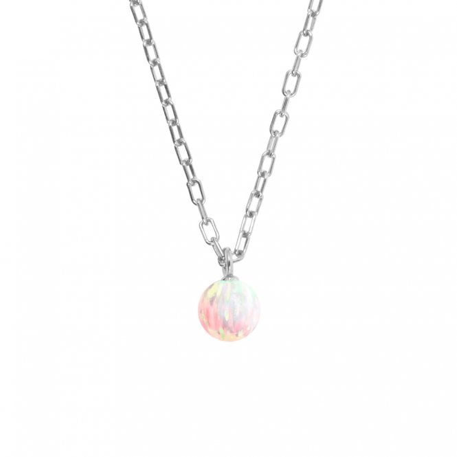 ORA ORBIA Small Sun Opal 8mm Pendant - 925 Sterling Silver