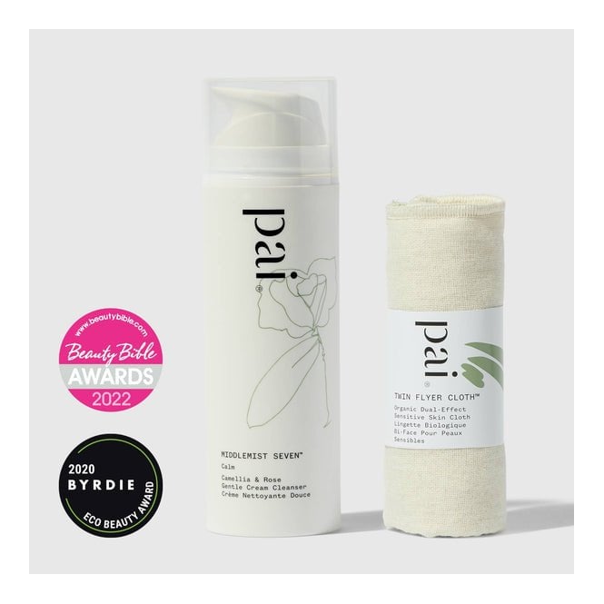 Pai Middlemist Seven Gentle Cream Cleanser and Cloth for Sensitive Skin - 150ml
