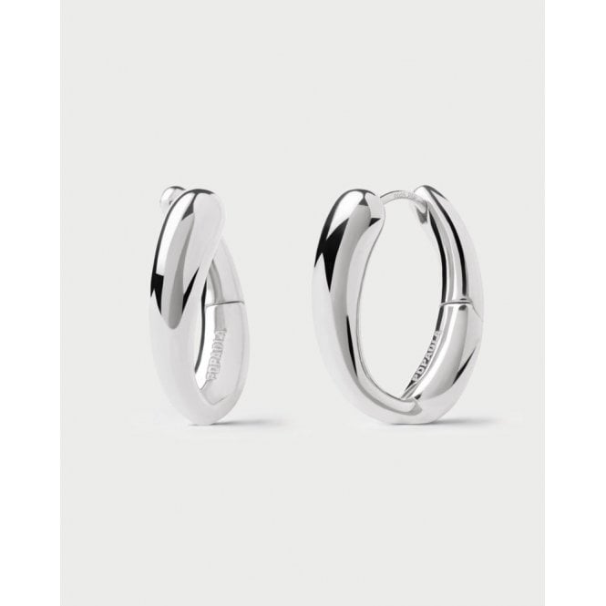 PDPAOLA Helix Silver Hoops
