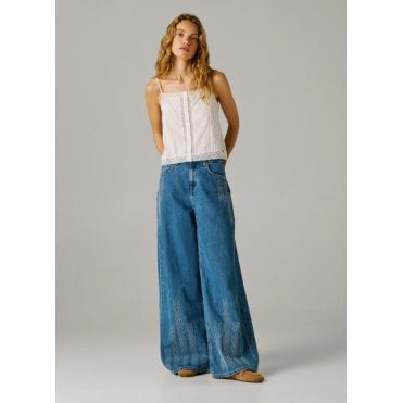 Jaimy Ikat High Waist Wide Fit Jeans