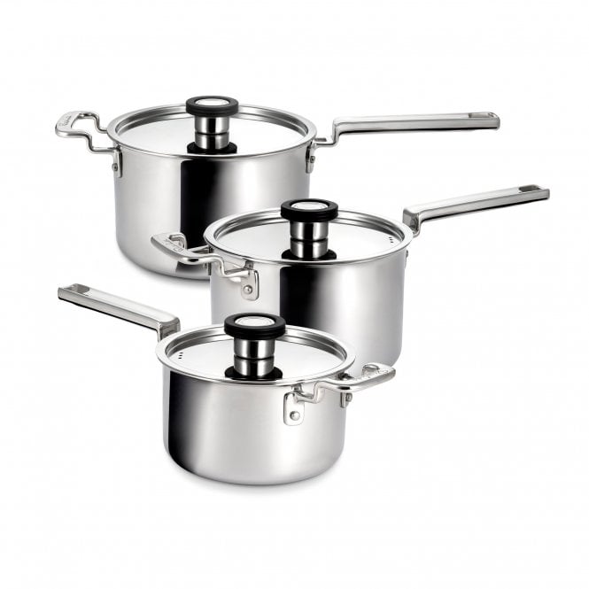 Robert Welch 316 Series Cookware Bright Saucepan Set - 3 Piece