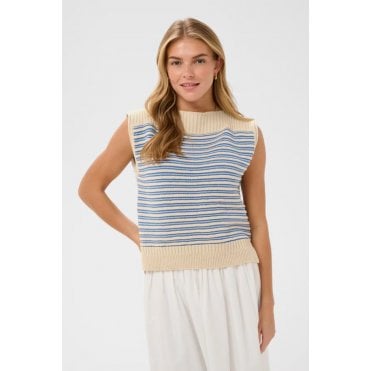 RileySZ Striped Knit Pullover