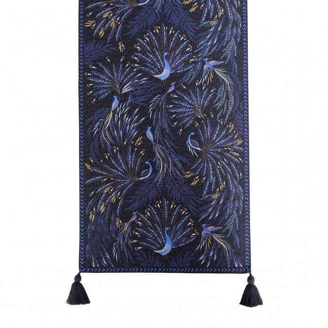 Sara Miller Anniversary Peacock Parade Table Runner