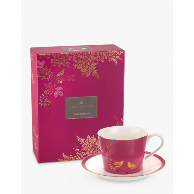 Sara Miller Chelsea Tea Cup & Saucer - Pink