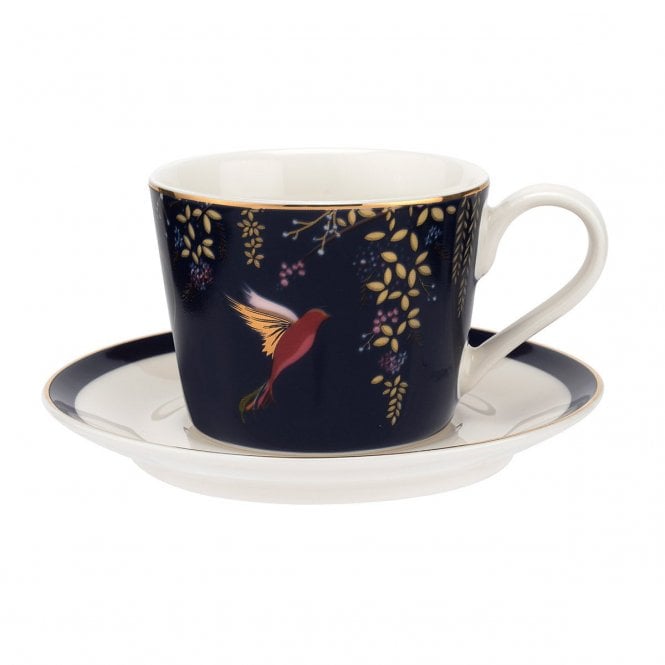Sara Miller Navy Chelsea Tea Cup & Saucer