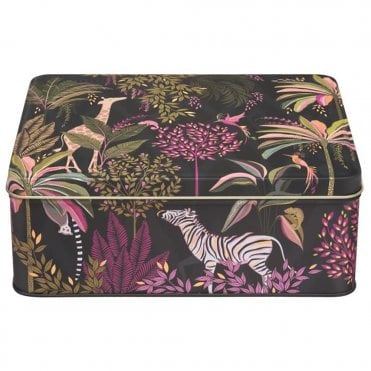 Palm Garden Deep Rectangular Storage Tin