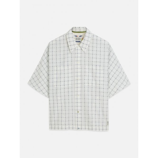 Scotch & Soda Check Loose Fit Short Sleeved Shirt