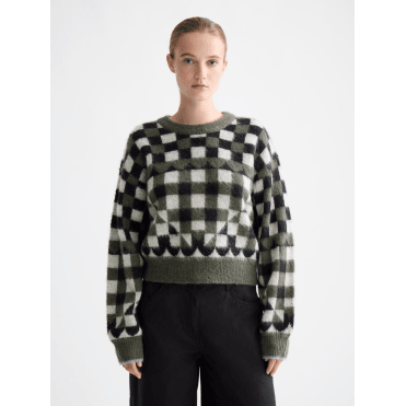 Fuzzy Jacquard Pullover