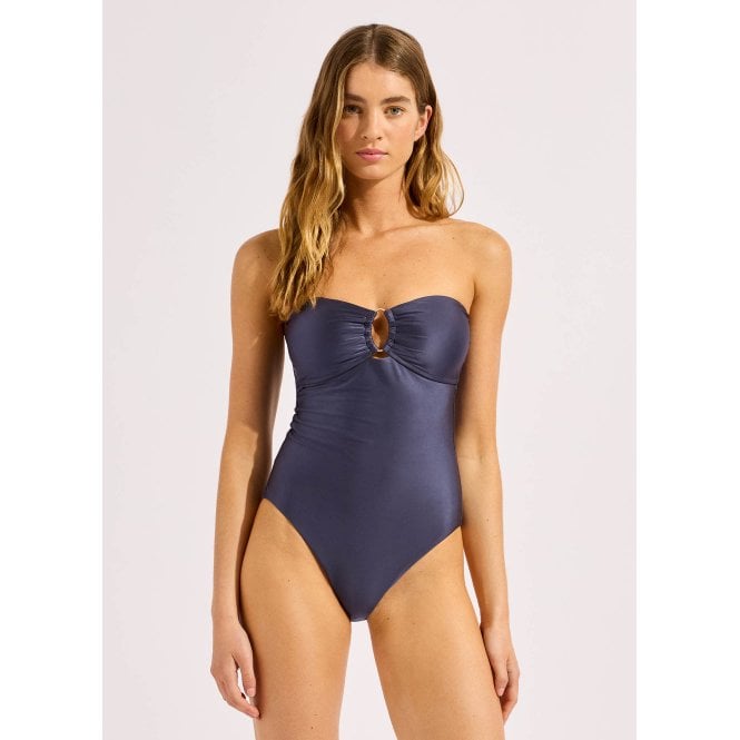 Seafolly Ring Front Bandeau One Piece Swimsuit