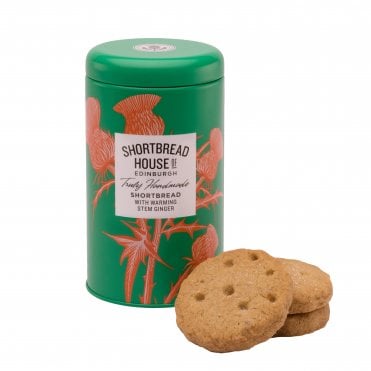 140g Tin of Truly Handmade Shortbread Biscuits with Warming Stem Ginger