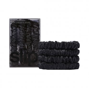 Pure Silk Skinny Scrunchies - Set of 4