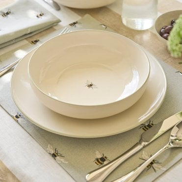 Bees Stoneware Pasta Bowl
