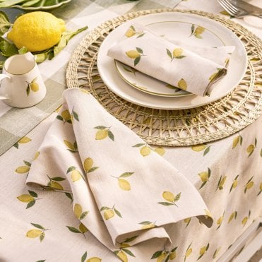 Lemons Linen Napkins - Set of 4