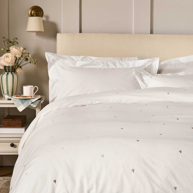 Sophie Allport Love Hearts Embroidery Duvet Set