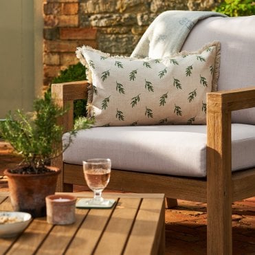Olive Linen Rectangular Cushion
