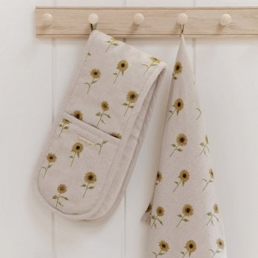 Sunflower Linen Double Oven Glove
