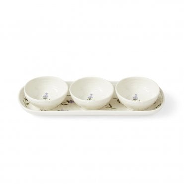 Lavandula 3 Bowl & Tray Set