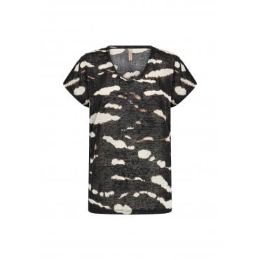 SC-Aretha 47 Print V-Neck Top