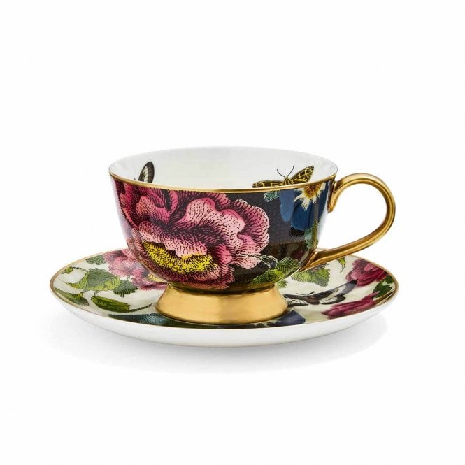 Spode Creatures of Curiosity Dark Coupe Teacup & Saucer