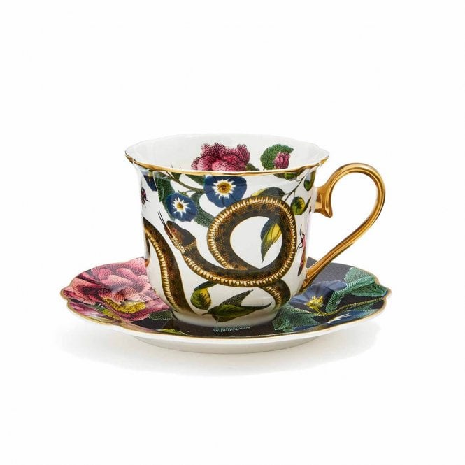 Spode Creatures of Curiosity Dark Teacup & Saucer