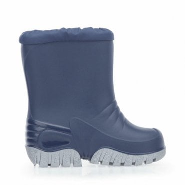 Baby Mudbuster Navy slip-on waterproof wellies
