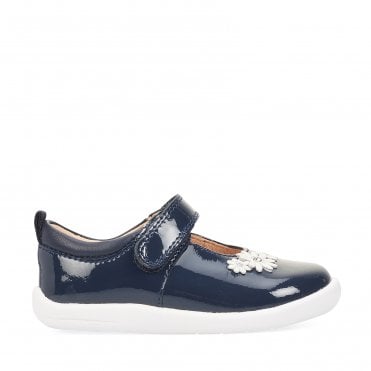 Fairy Tale leather girls rip-tape first walking shoes