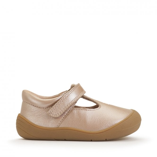 Start Rite Floret leather girls riptape first walking shoes