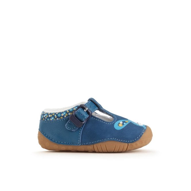 Start Rite Little Paws Blue nubuck/leather bunny girls T-bar buckle pre-walking shoes