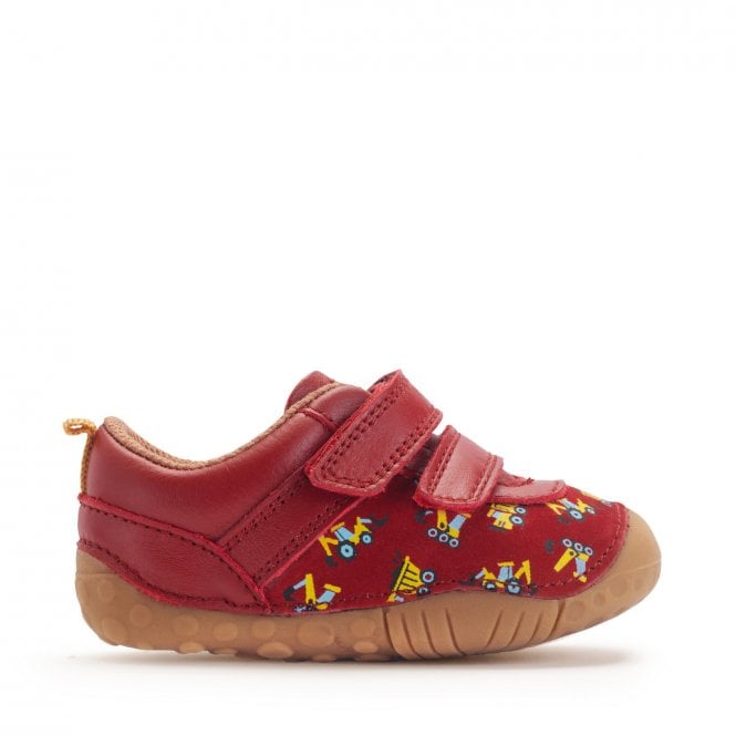 Start Rite Little Smile leather/nubuck floral girls rip-tape pre-walkers
