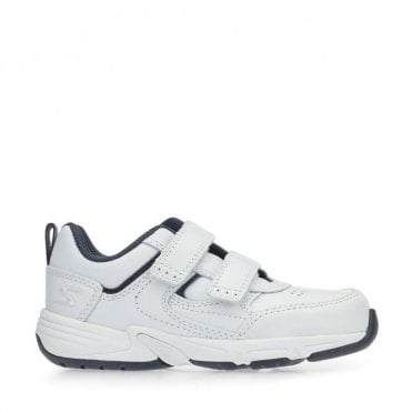 Meteor leather rip-tape school trainers