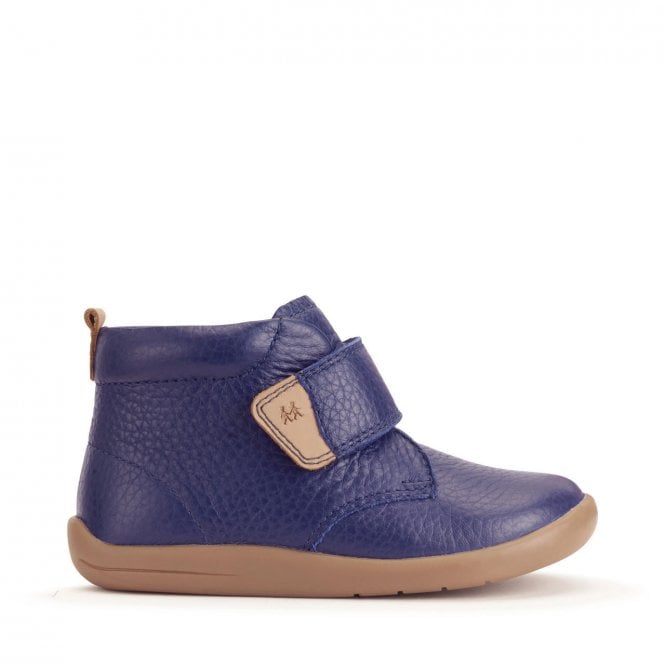 Start Rite Totter French navy leather rip-tape first ankle boots