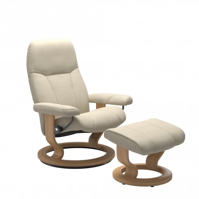 Stressless Consul Classic Base Batick Cream/Oak Wood