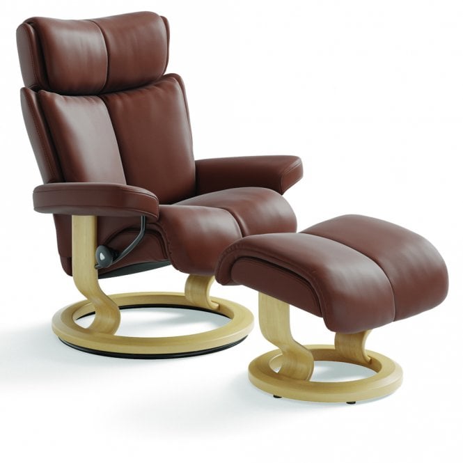 Stressless Magic  Chair and Stool with Classic Base