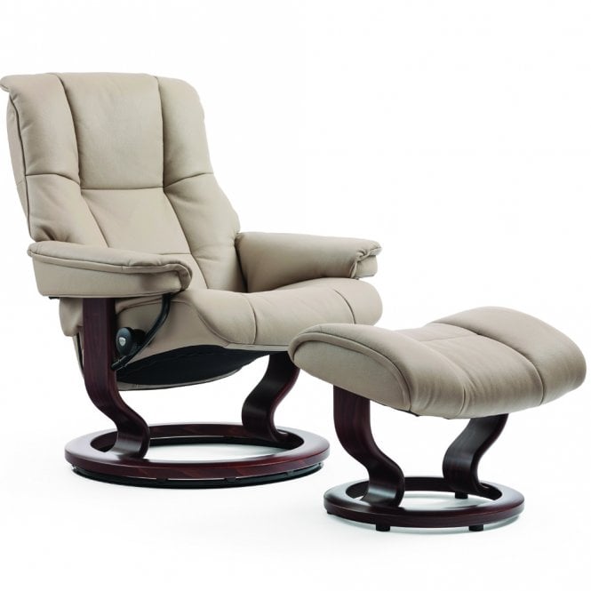 Stressless Mayfair Chair and Stool with Classic Base
