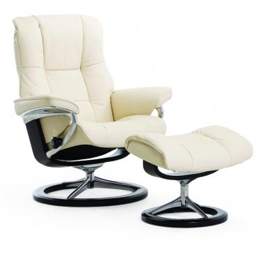 Stressless Mayfair Chair and Stool with Signature Base